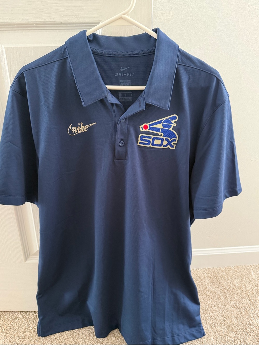 Nike Navy Dri-FIT Athletic Polo - White Sox